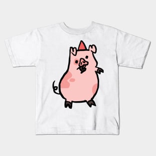 Cute Piggy Dancing Hard Kids T-Shirt